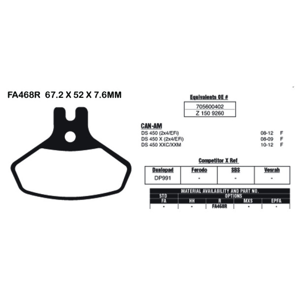 EBC EBC Brake Pads FA468R